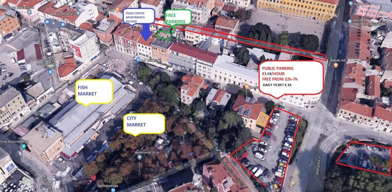 Fran Center Apartments Pula Dış mekan fotoğraf